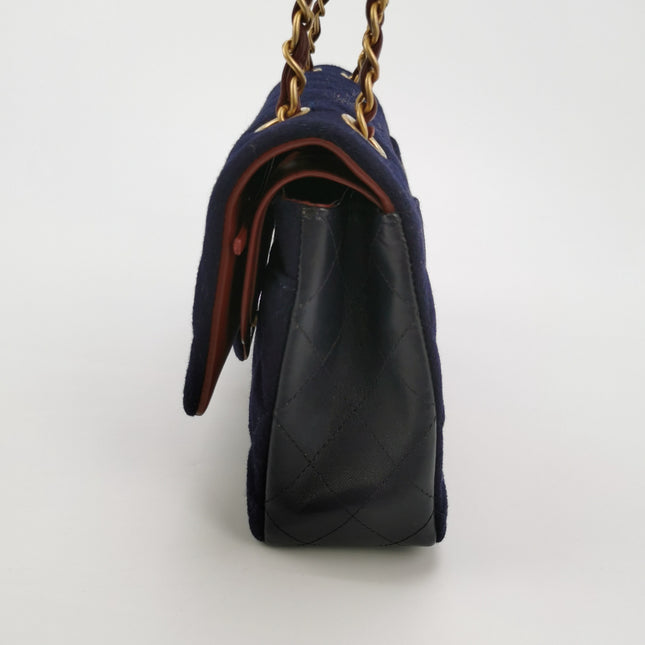 Chanel Medium Classic Double Flap Bag Métiers d'Art Paris-Hamburg 2018 Wool Nautical Charms