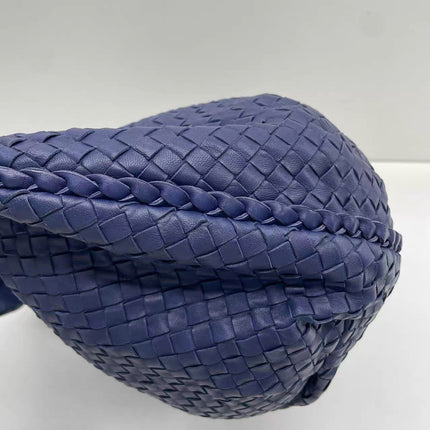 Bottega Veneta Belly Hobo Intrecciato Leather Navy Large 45