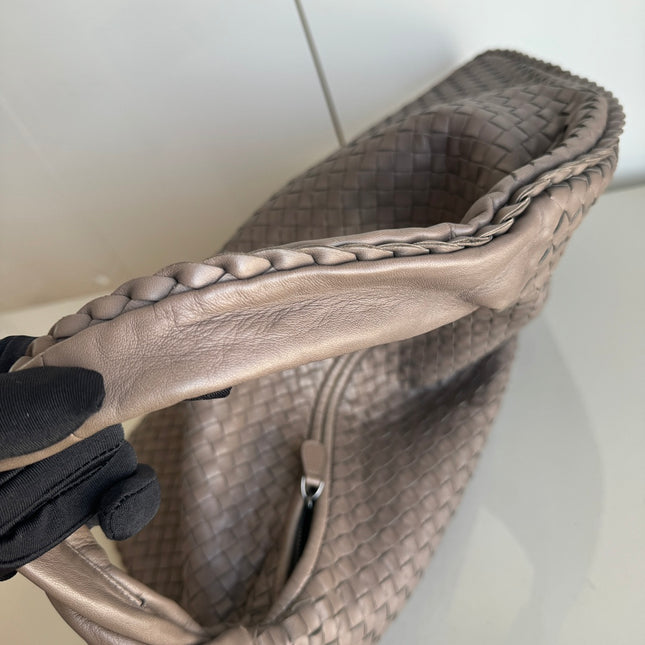 Sold Bottega Veneta Hobo Bag Large Grey leather 52cm