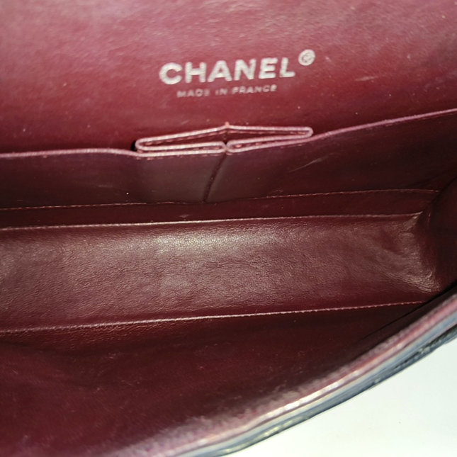 Chanel Timeless Classic Flap Medium Black Lambskin Leather Silver Hardware, 2009-2010