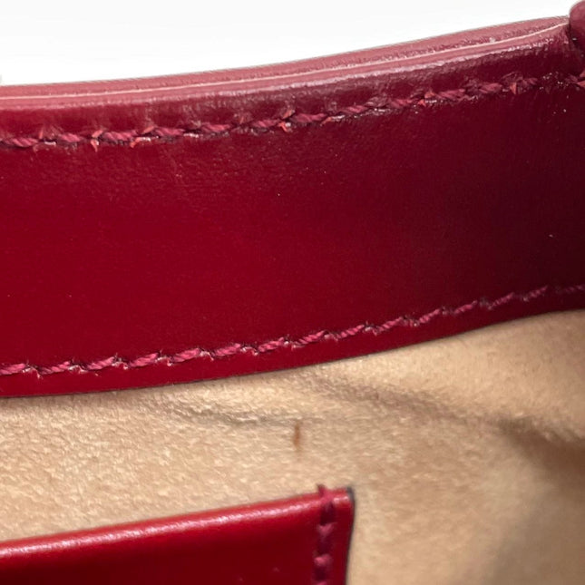 Gucci Jackie 1961 Mini Red Burgundy Leather Bag No Strap