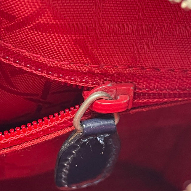 Lady Dior Vintage Medium Navy Blue Jeans Silver Hardware