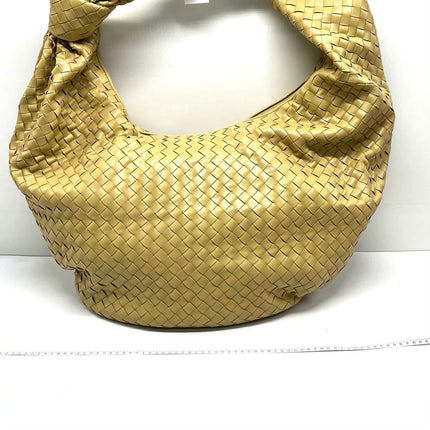 Bottega Veneta Jodie Maxi Lambskin Leather Beige Oats 70cm