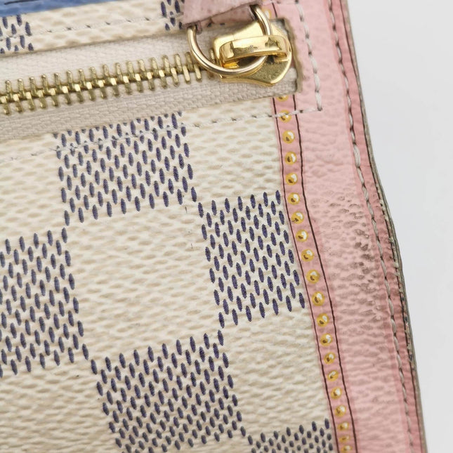 Sold Louis Vuitton Damier Azur Summer Trunks Pochette Weekend White