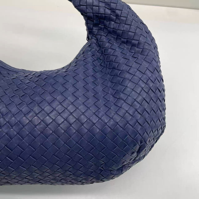 Bottega Veneta Belly Hobo Intrecciato Leather Navy Large 45