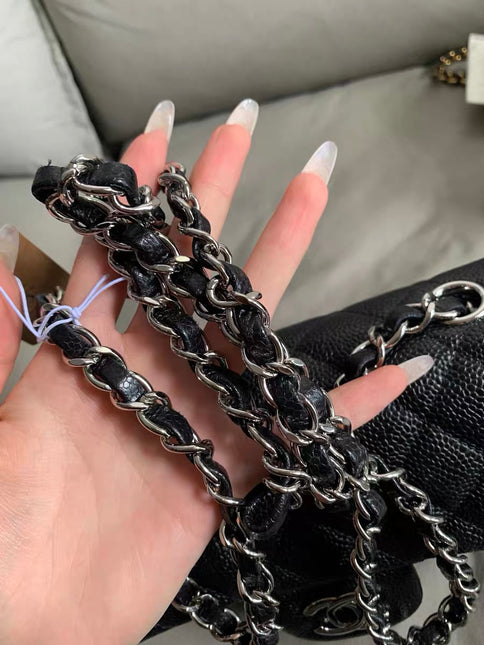Chanel Classic Flap Mini Black Caviar Silver Hardware 2017-18