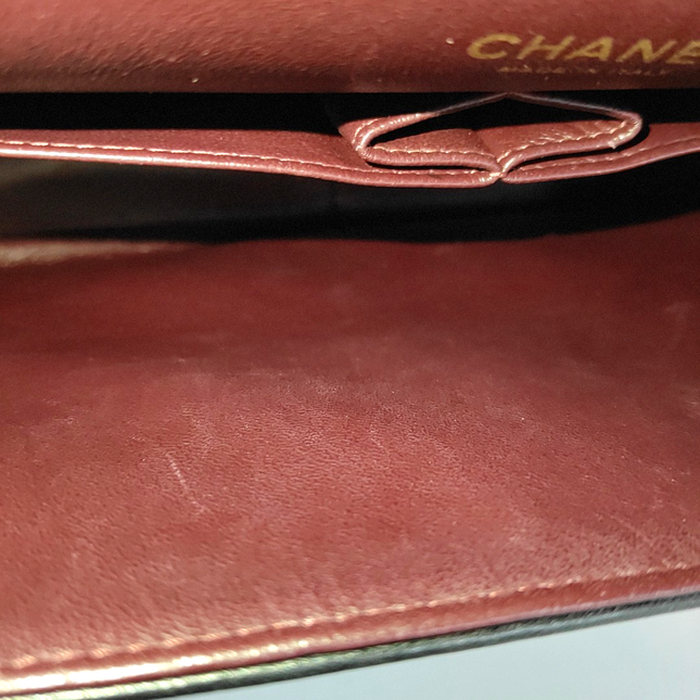 Sold Chanel Classic Flap Maxi Black Lambskin Leather Double Flap with Gold Hardware, 2014-2015