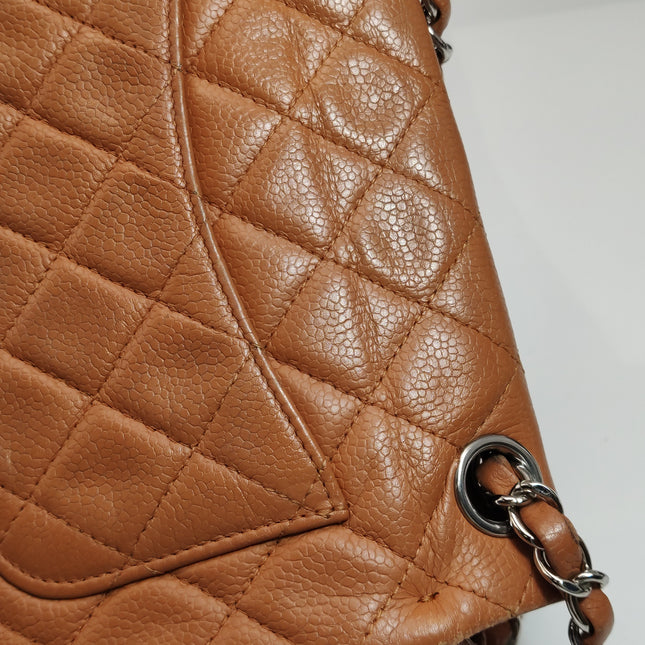 Chanel Classic Flap Rectangular Mini Tan Brown Caviar Leather