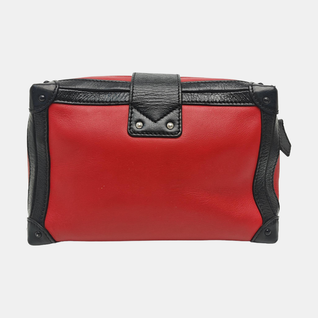 Louis Vuitton Petite Malle Mini Soft Trunk Red and Black Leather Crossbody Bag