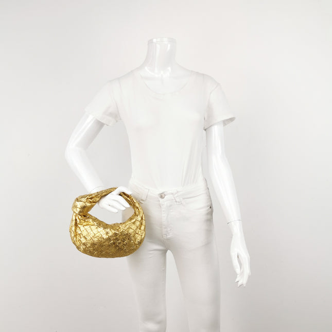 Bottega Veneta Jodie Mini Gold Leather Rare