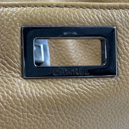 Chanel Cerf Executive 2005 East West Small Camel Caviar Leather Handbag