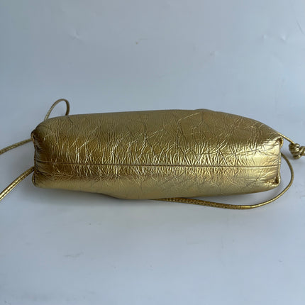 Bottega Veneta Pouch Mini Gold Lambskin Leather Crossbody Bag