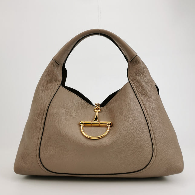 Gucci Softbit Maxi Shoulder Bag Beige Calfskin Leather 2024