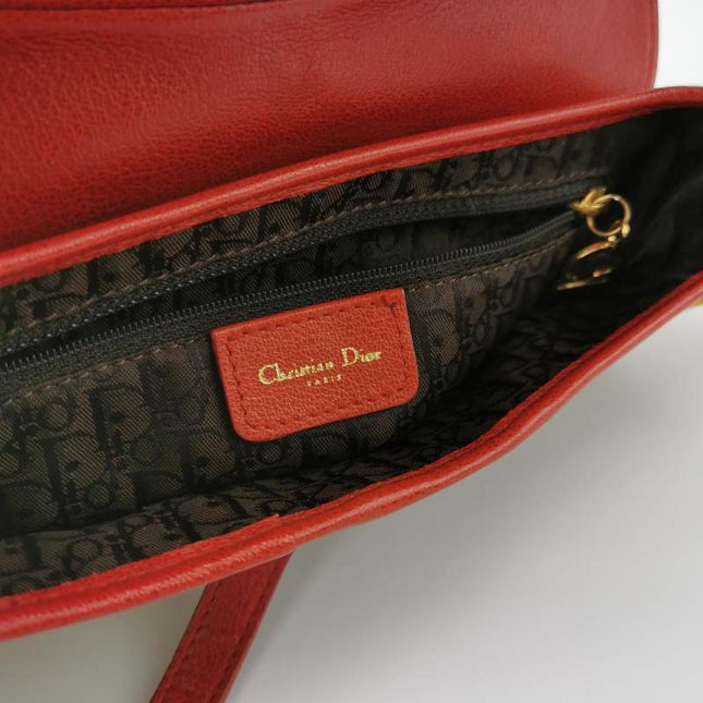 Sold Dior Saddle Vintage Leopard Print Ponyhair and Red Leather John Galliano Rare