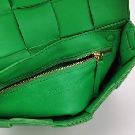 Sold Bottega Veneta Cassette Parakeet Green Leather Crossbody Bag