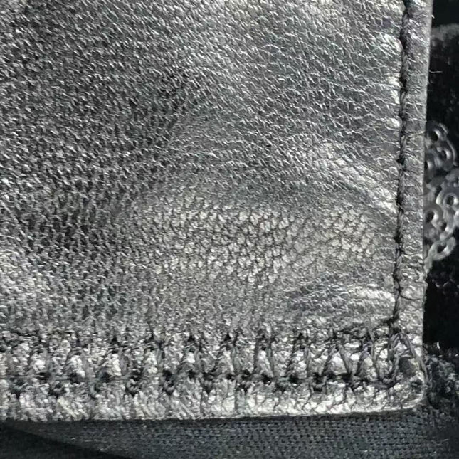 FENDI Mini Bucket White Heart Shaped Sequin Black Bag