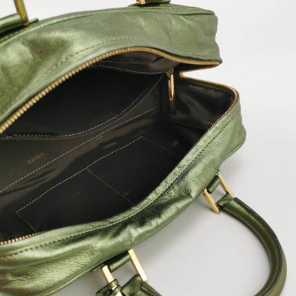 Loewe Amazona 29 Zip Around in Metallic Green Lambskin Leather