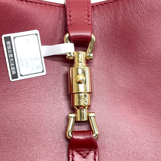 Gucci Jackie 1961 Mini Red Burgundy Leather Bag No Strap