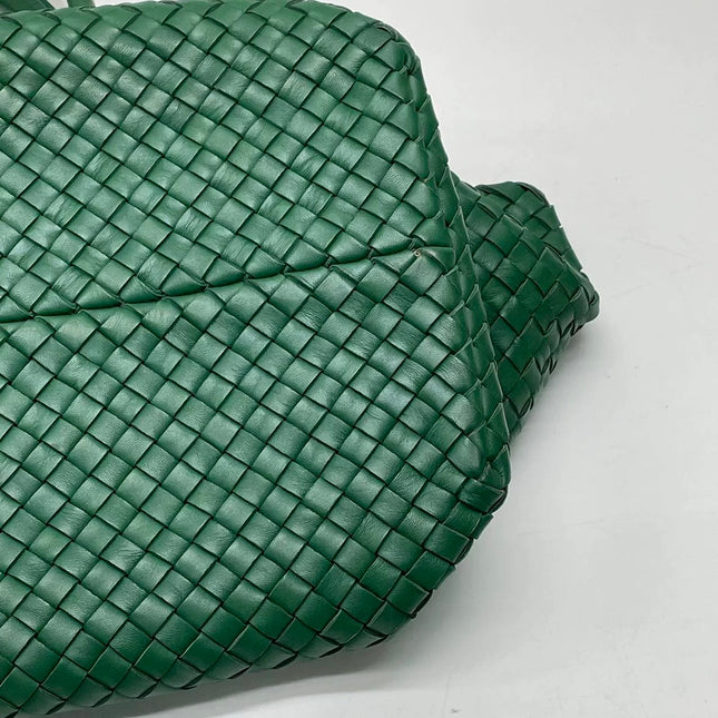 Bottega Veneta Cabat Tote Green Intreccio Leather 40cm