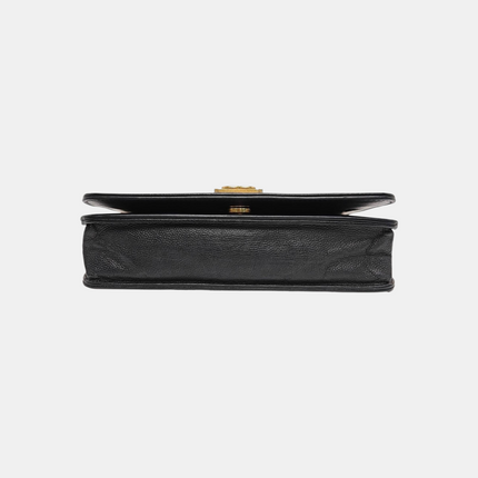 Chanel Wallet on Chain Boy Flap Black Caviar Leather Gold Hardware 2018