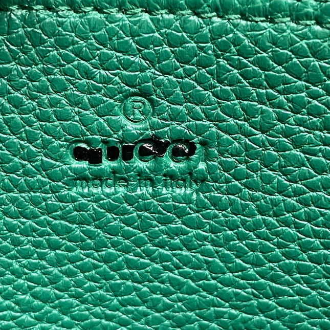 Gucci Jackie 1961 Green Grained Leather Bag Small with Adjustable Strap
