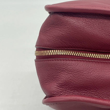 Loewe Amazona 36 Medium Burgundy Leather Dragon Lock Gold-tone Hardware