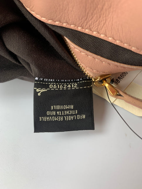 Sold FENDI Baguette Rosa Bourbon Pink Leather 3D FF Motif Crossbody bag