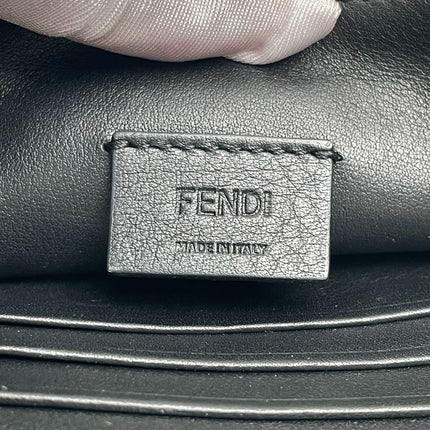 Fendi Baguette Mini Shearling Vitello Dolce Marco FF 1974 Tobacco Black Brown Zucca