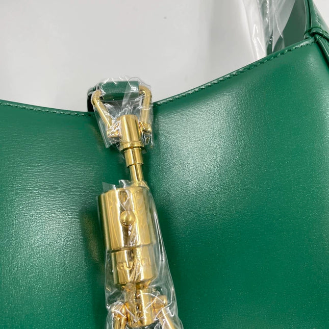 Sold Gucci Jackie 1961 Green Leather Bag Small with Adjustable Strap