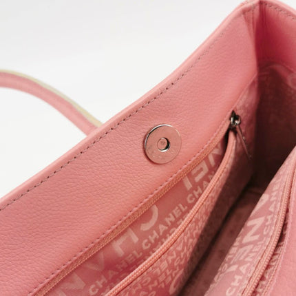 Sold Chanel Cerf Executive 2005 East West Small Pink Caviar Leather Handbag Silver Hardware