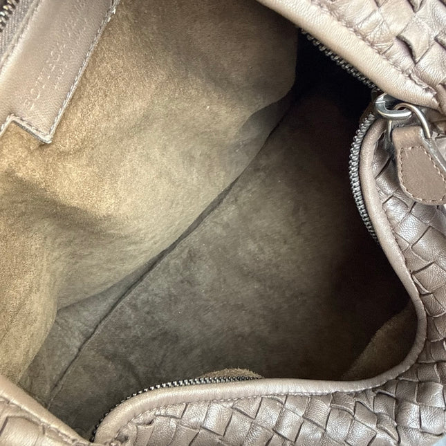 Bottega Veneta Belly Hobo Intreccio Leather Grey Large 50cm