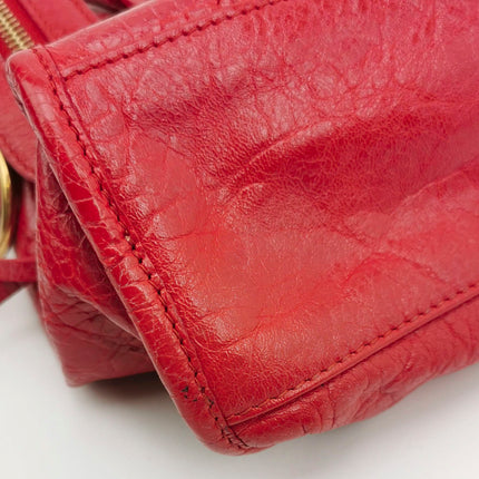 Sold Balenciaga City Bag Red with Gold hardware Small Crossbody Bag