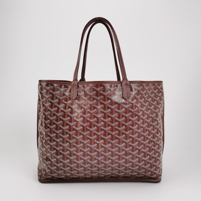 Goyard Anjou PM Medium Tote Burgundy Reversible Leather Lining
