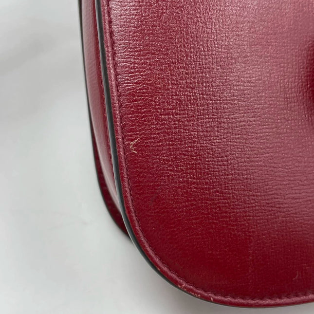 Sold Gucci 1955 Horsebit Leather Shoulder Bag Red Small