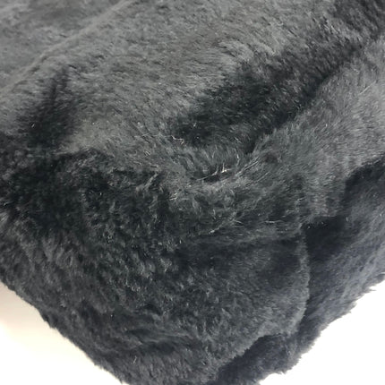 Fendi Mamma Baguette Black Faux Fur Shoulder Bag