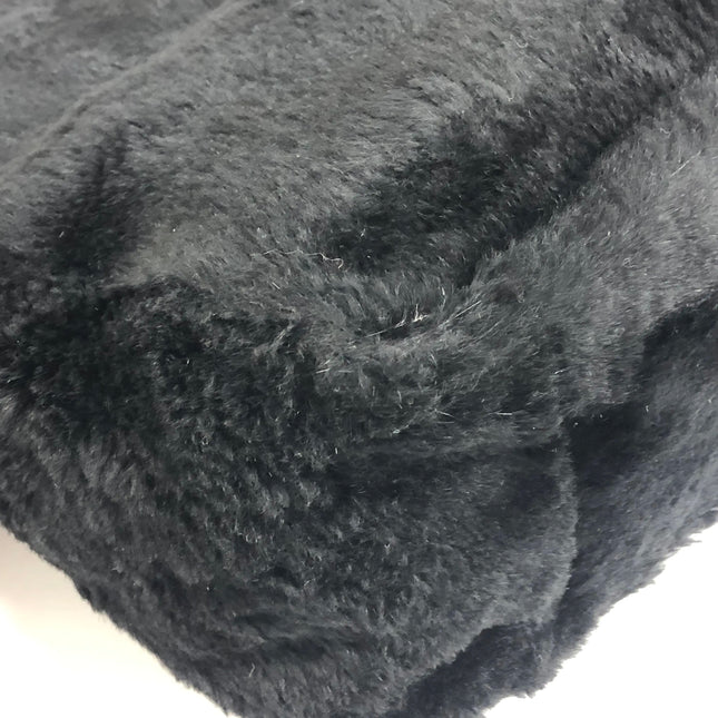 Fendi Mamma Baguette Black Faux Fur Shoulder Bag