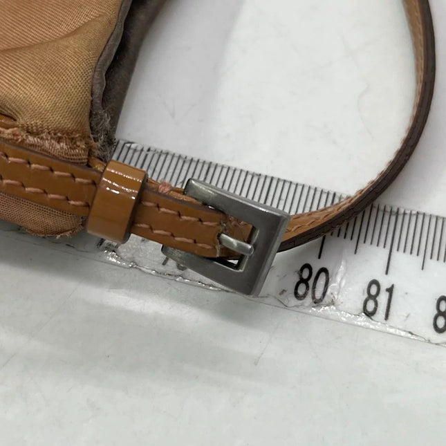 Prada Cleo Caramel Brown Nylon Shoulder Bag