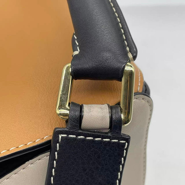 Loewe Puzzle Medium Tricolor Black Yellow Calfskin leather bag