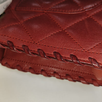 Chanel Classic Flap Medium Happy Stitch Red Leather Gold Hardware, 2015-2016