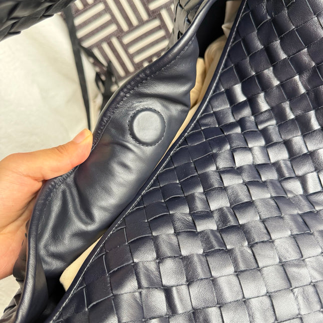 Bottega Veneta Hop Large Leather Navy Hobo Bag 55cm