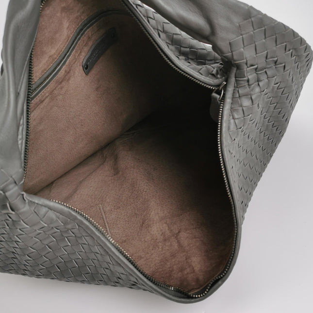 Bottega Veneta Veneta Hobo Dark Grey Leather Bag Maxi 55cm