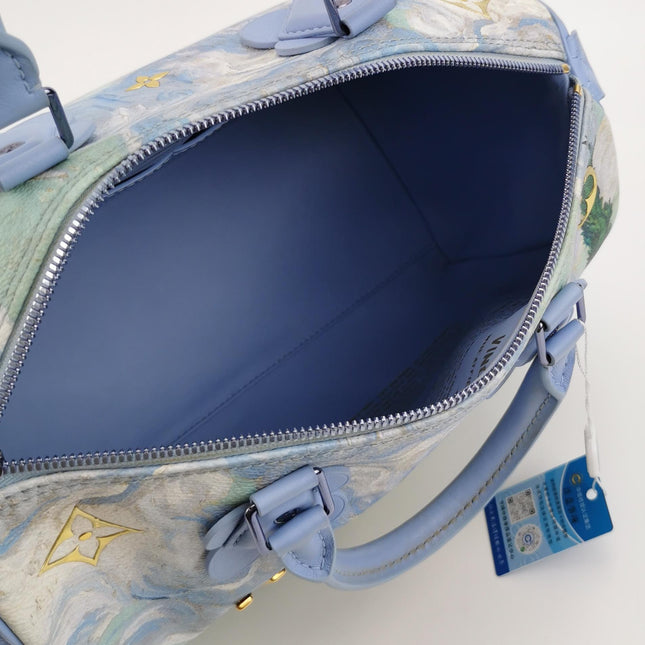 Louis Vuitton x Jeff Koons Speedy 30 Van Gogh Top Handle Bag