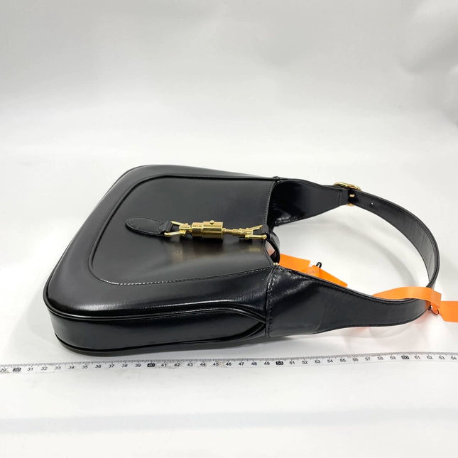 Sold Gucci Jackie 1961 Black Leather Bag Small with Adjustable Strap