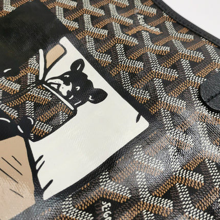 Goyard Saint Louis Tote PM Medium Black French Bulldog