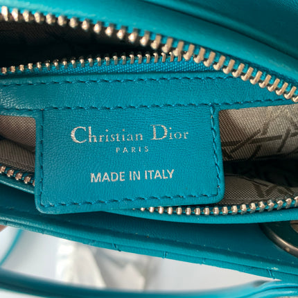 Sold Lady Dior Medium Bag Blue Cannage Lambskin Leather