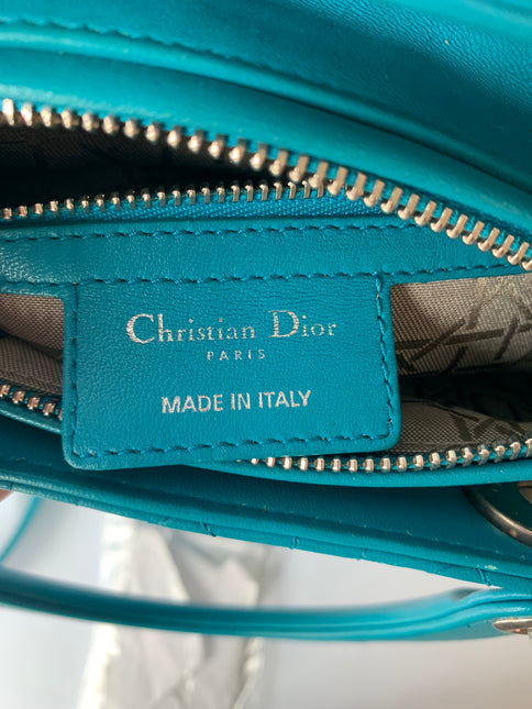 Sold Lady Dior Medium Bag Blue Cannage Lambskin Leather