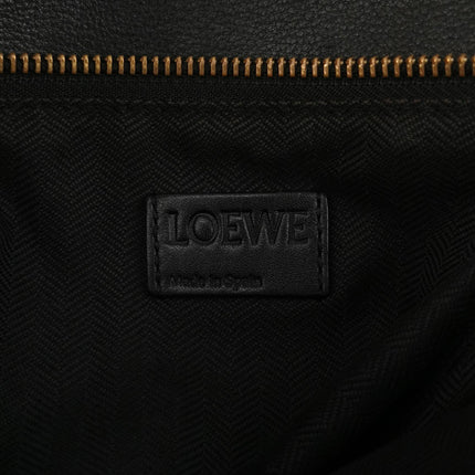 Loewe Puzzle Medium Polka Dots Brown Black Leather