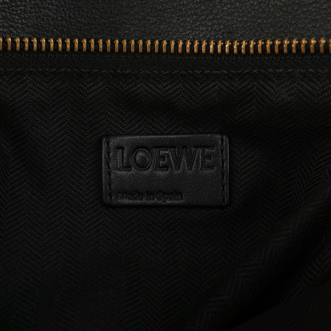 Loewe Puzzle Medium Polka Dots Brown Black Leather