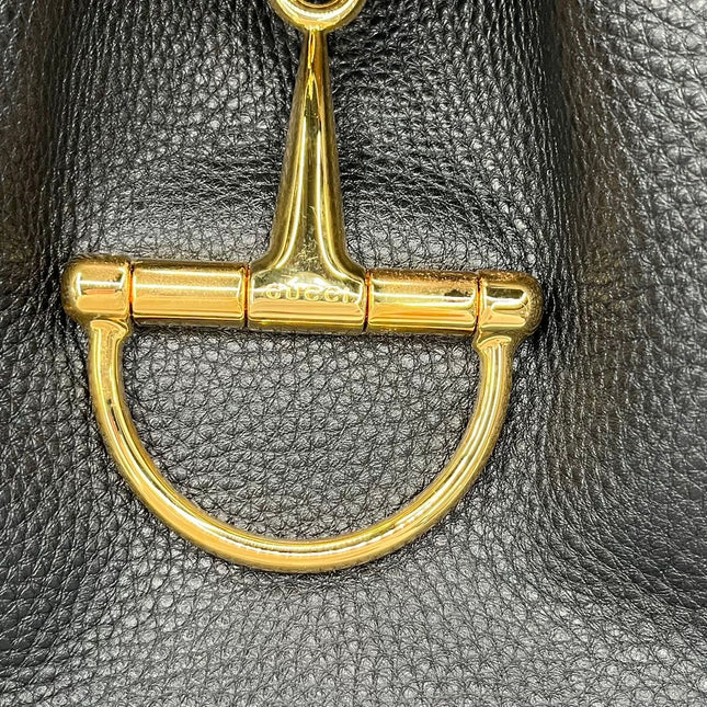 Gucci Softbit Maxi Shoulder Bag Black Calfskin Leather