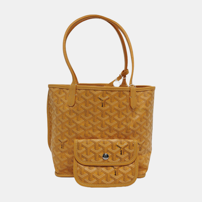 Goyard Anjou Mini Tote Yellow Reversible Leather